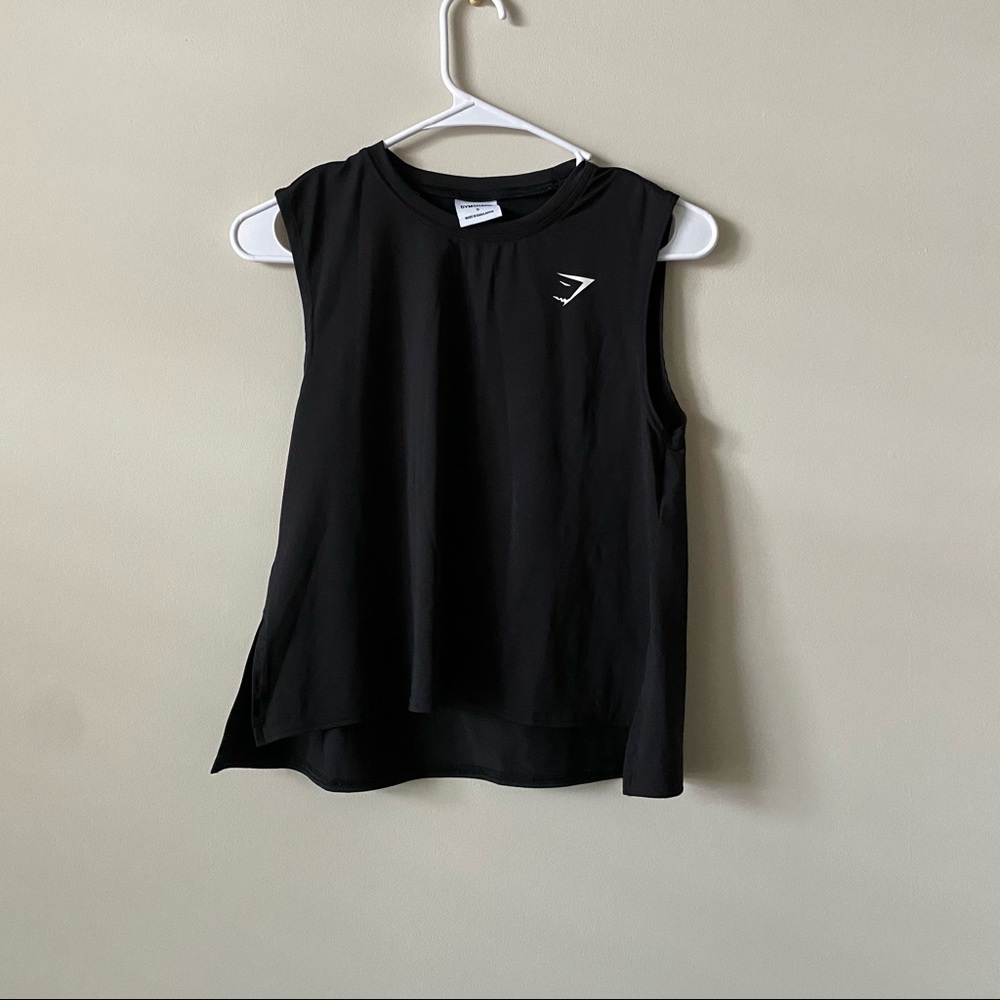 GYMSHARK BLACK MIDI TANK